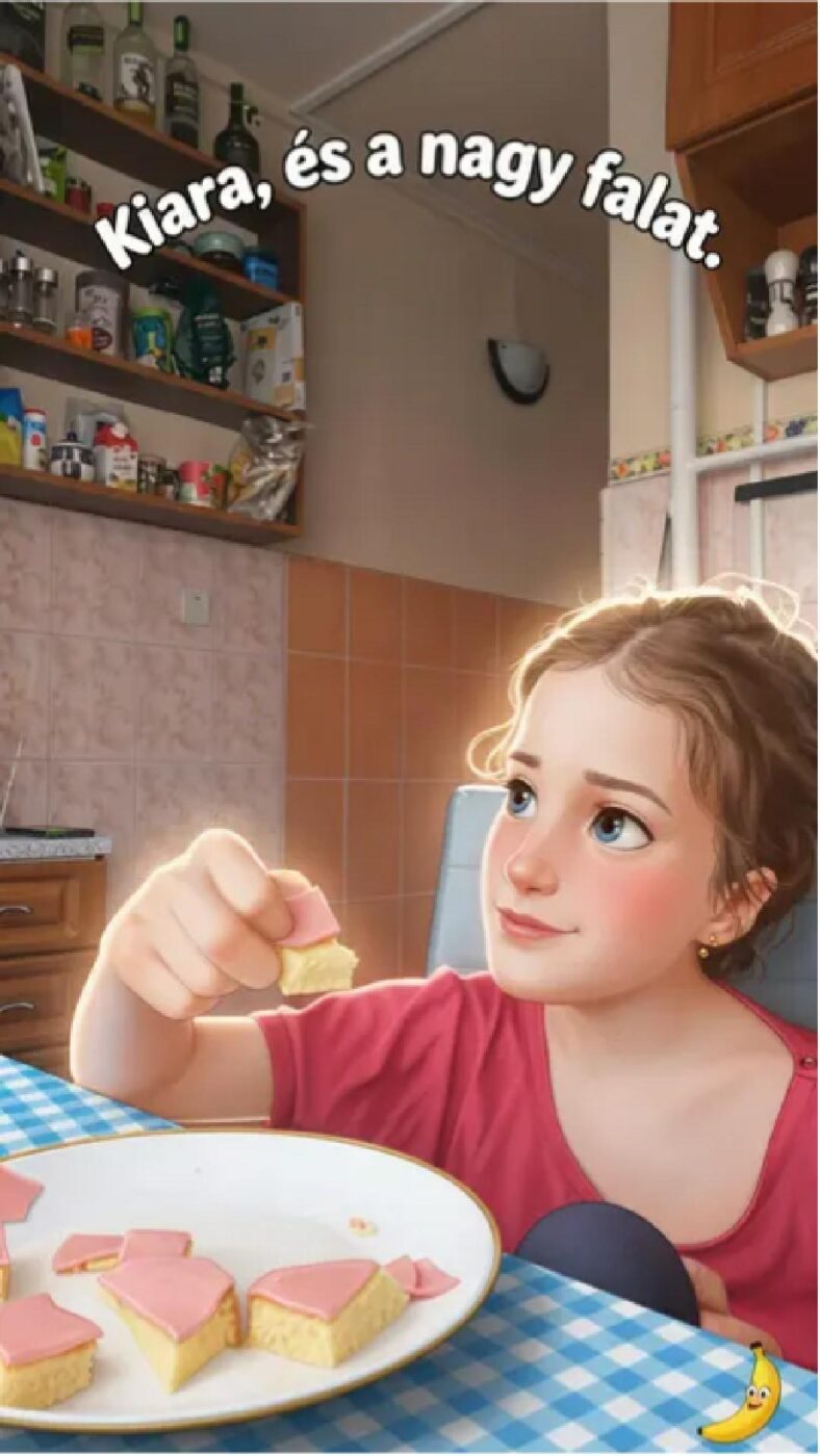 Kiara először eszik önállóan, egyedül